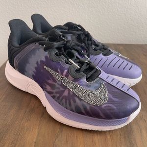 Naomi Osaka purple sparkle bike zoom tennis shoes